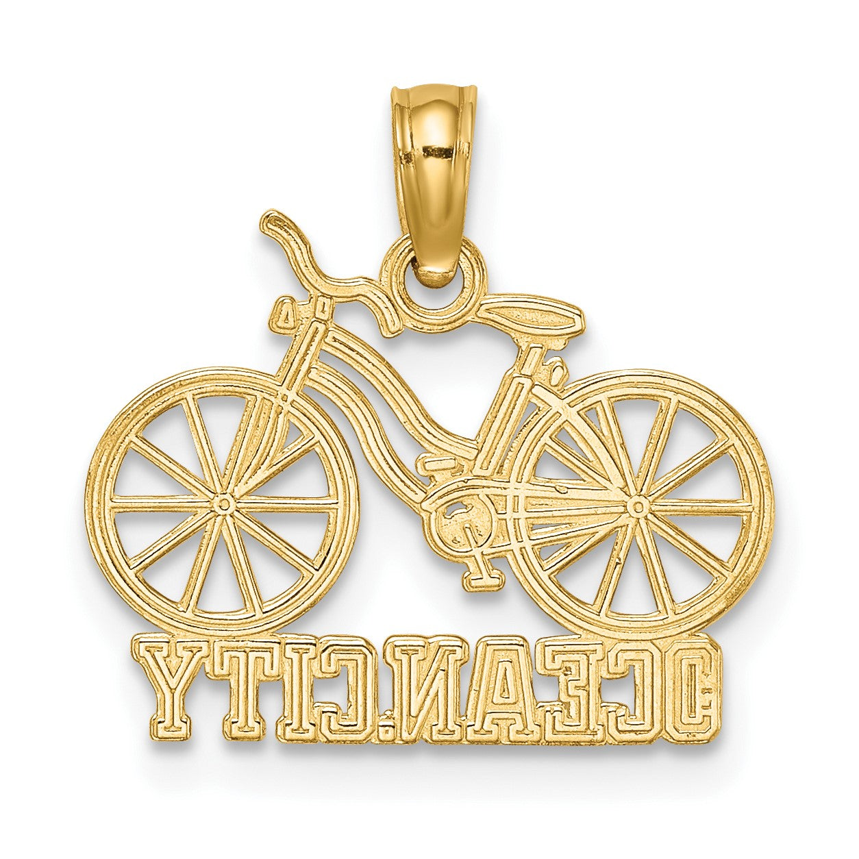 14K OCEAN CITY Bicycle Charm