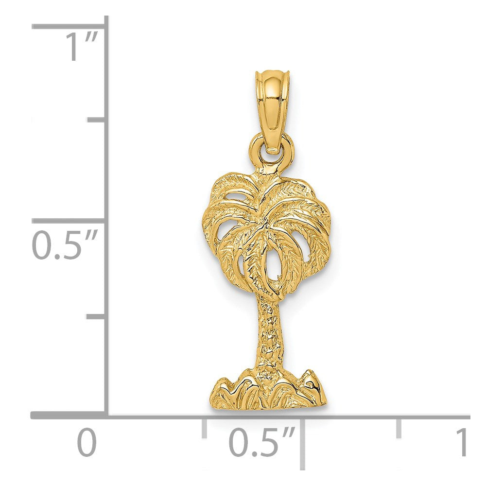 14K 2-D Palm Tree Charm