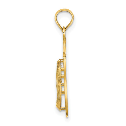 14K 3-D Large KEY WEST Double Flip Flop Charm