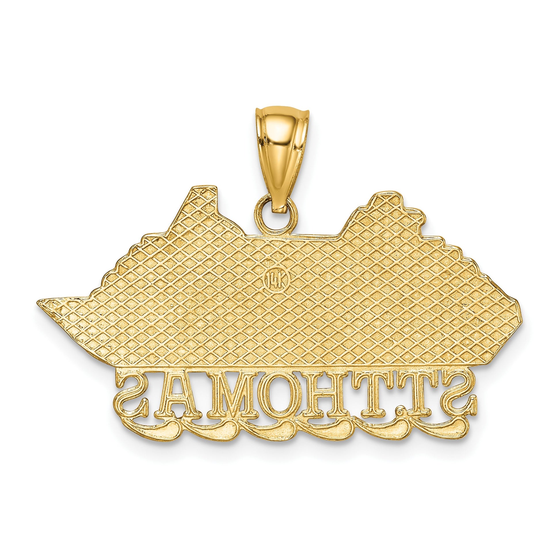 14K Large ST. THOMAS Cruise Ship Charm