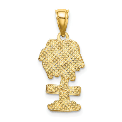 14K 2-D CURACAO On Palm Tree Charm