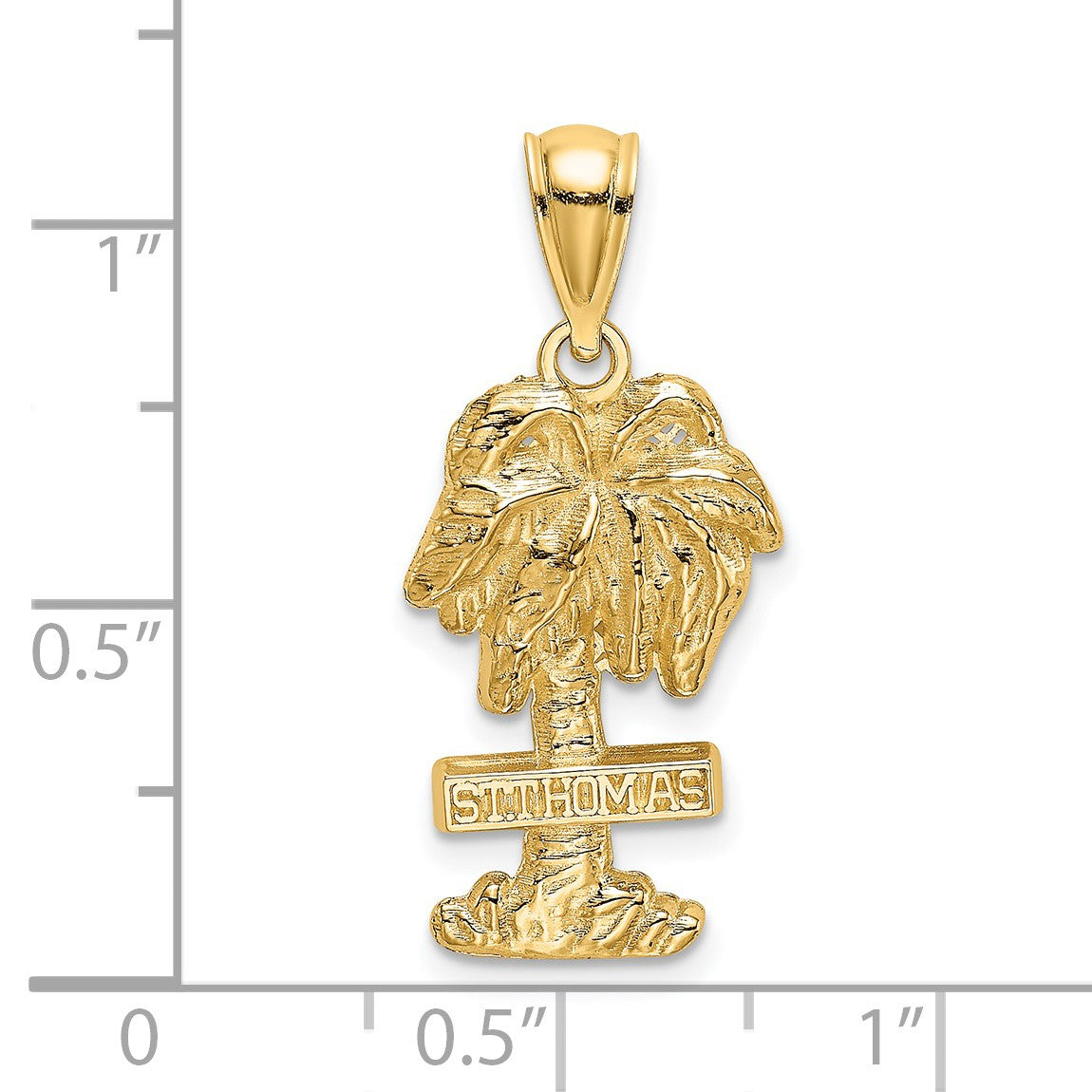 14K ST. THOMAS Palm Tree Charm