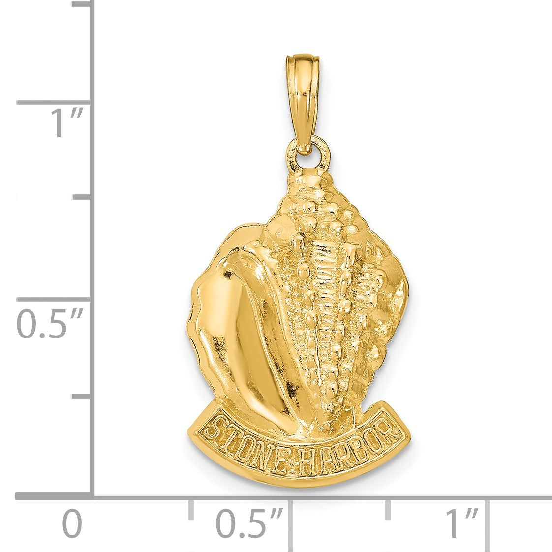 14k STONE HARBOR Conch Shell Pendant