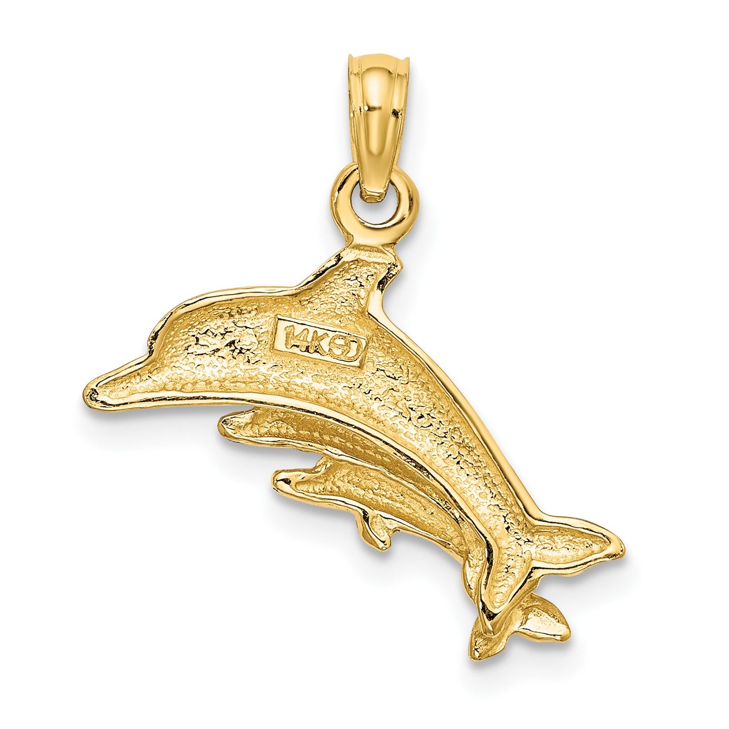 14K Dolphin with 2 Baby Dolphins Charm