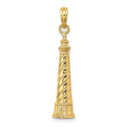 14K 2-D Cape Hatteras Lighthouse Charm