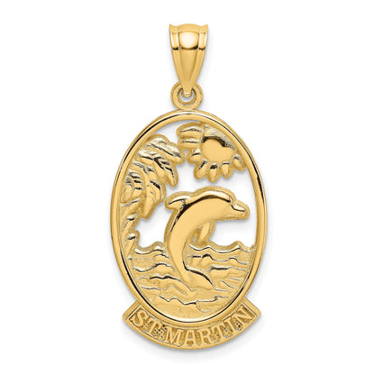 14K ST. MARTIN with Dolphin Sunset Charm