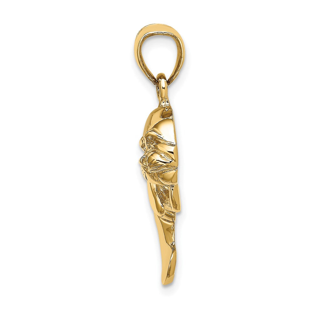 14K 2-D Polished Manatee Charm