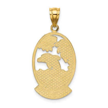 14K SEA ISLE with Dolphin Sunset Scene Charm