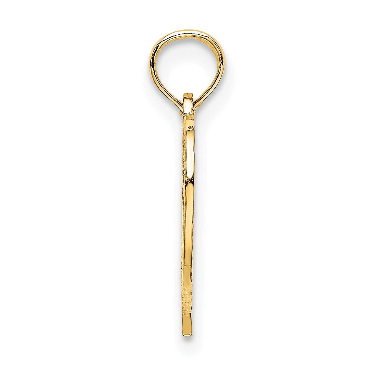 14K 25 In Heart Charm