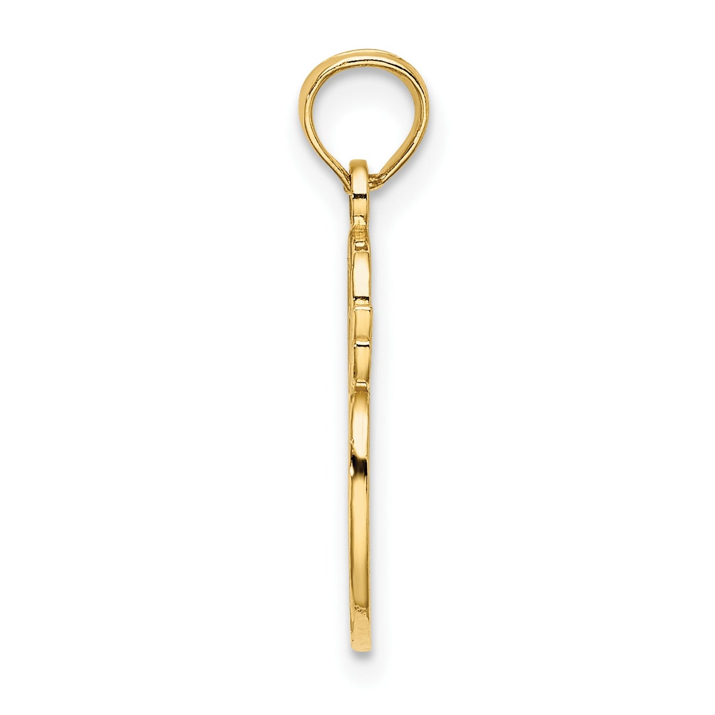 14K Engraved Textured Painters Palette Charm