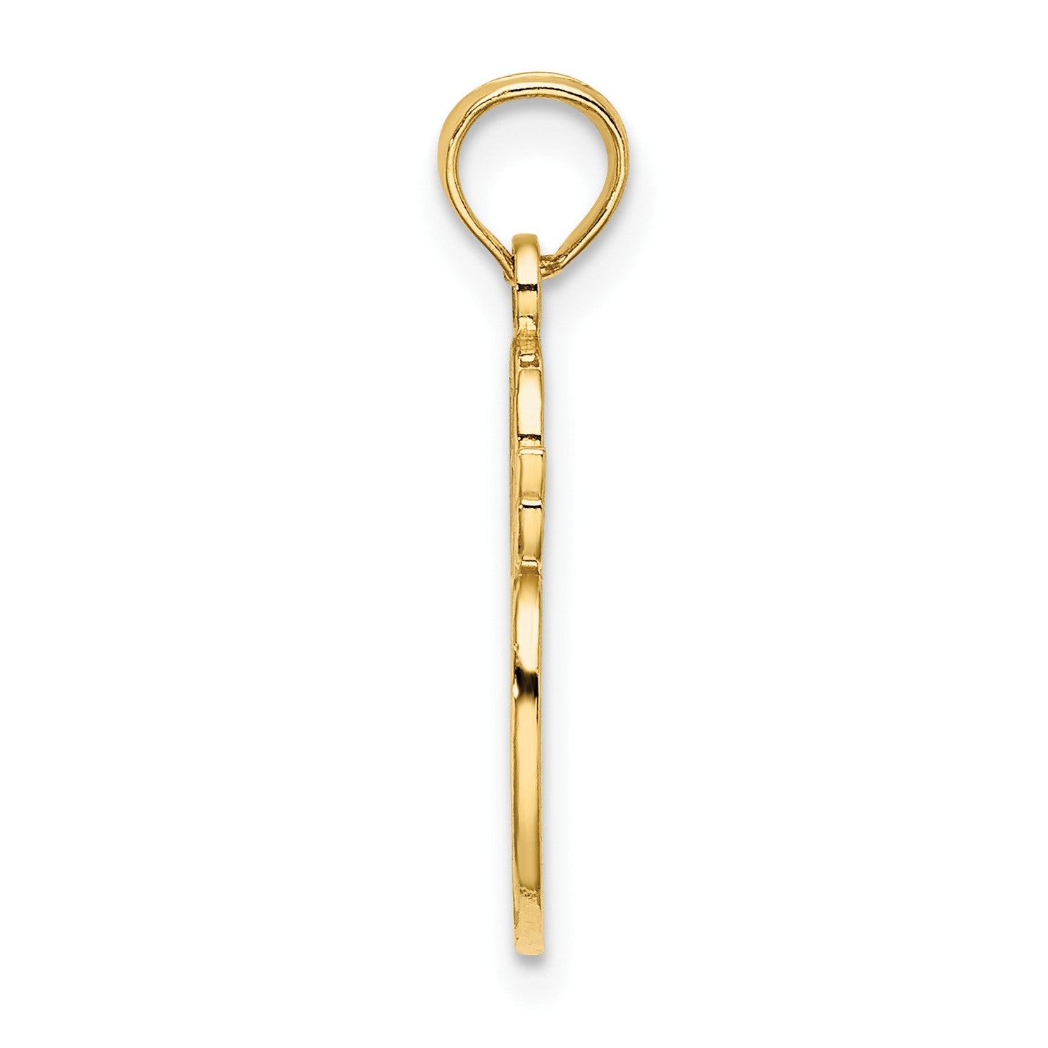 14K Engraved Textured Painters Palette Charm