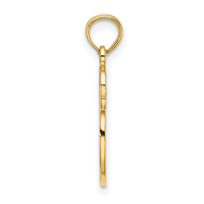 14K Engraved Textured Painters Palette Charm