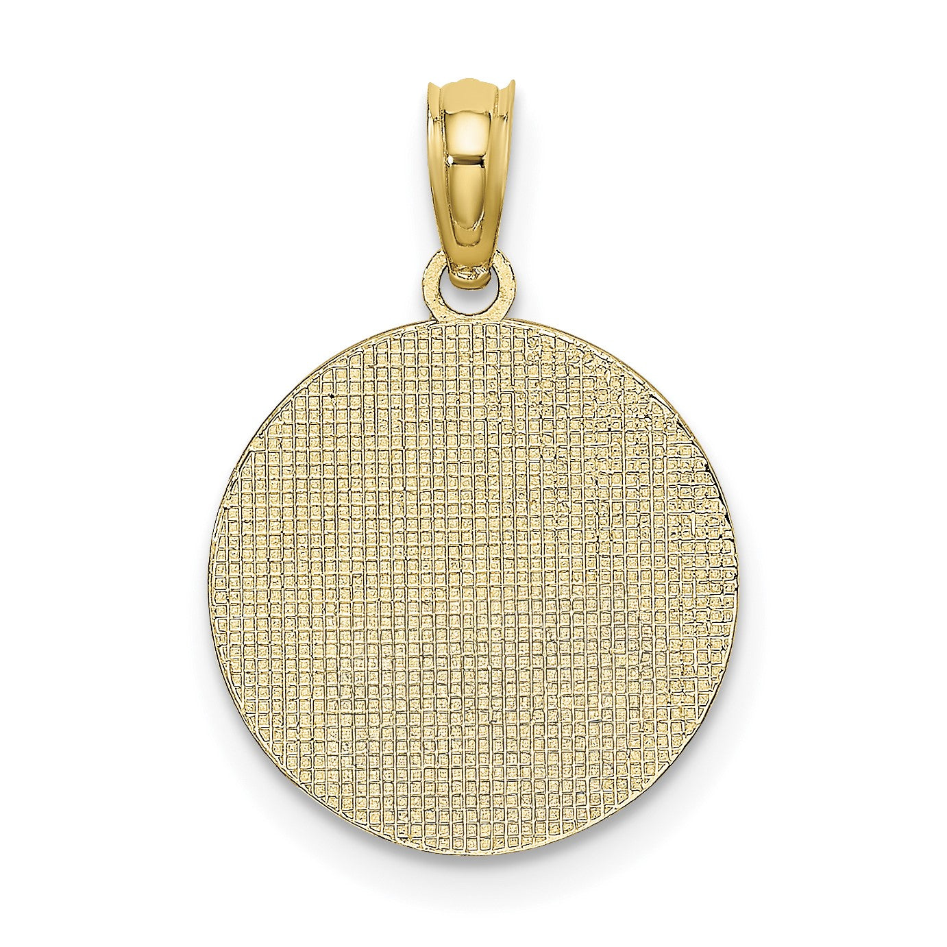 14K Textured COMMUNION Cup on Round Disc Charm