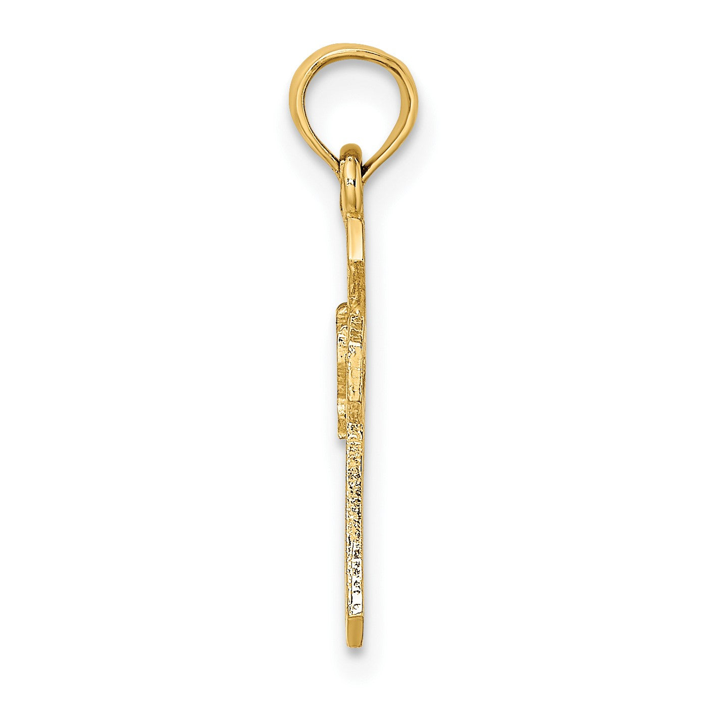 14K Cut-Out Cross with Dove Charm