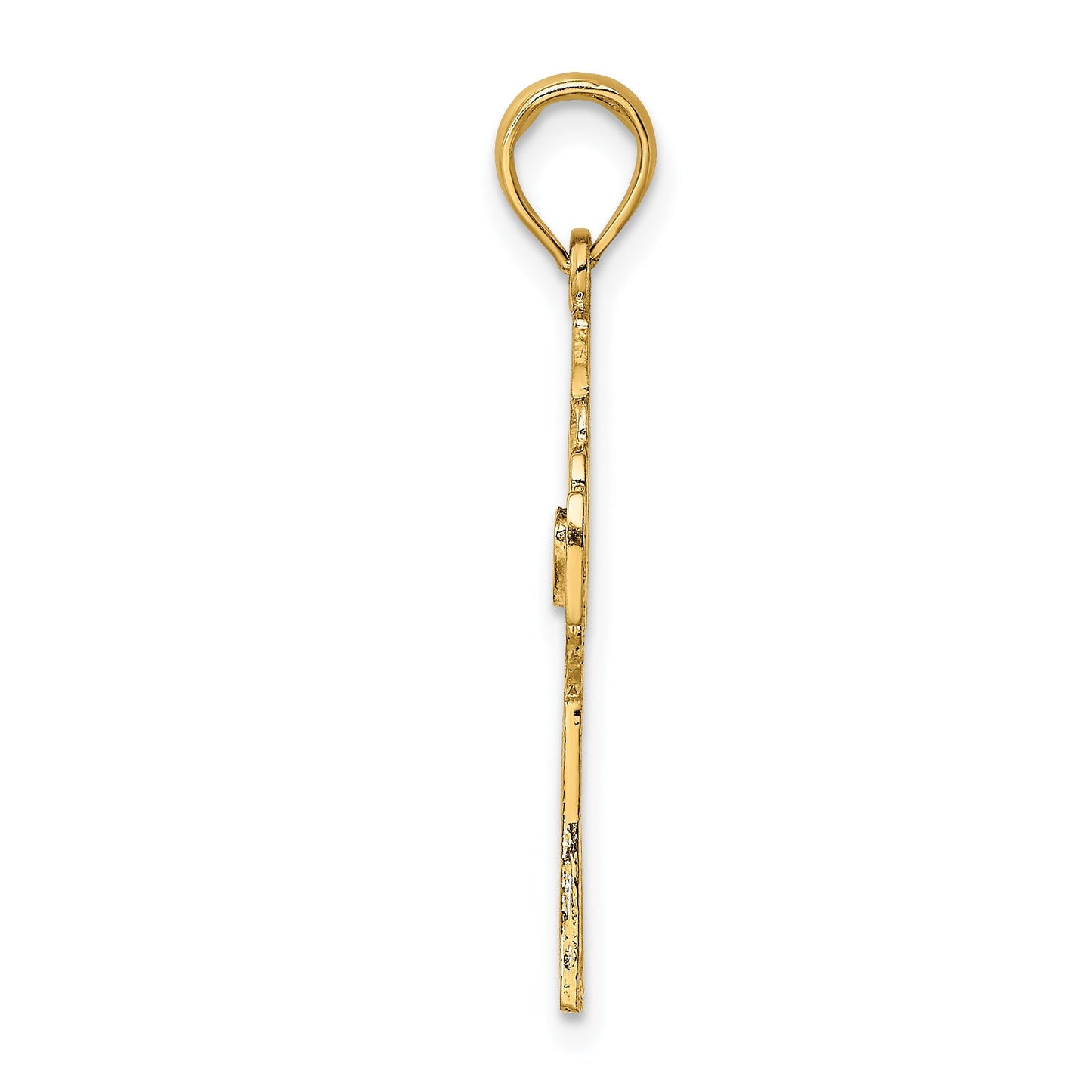 14K Claddagh Cross Charm