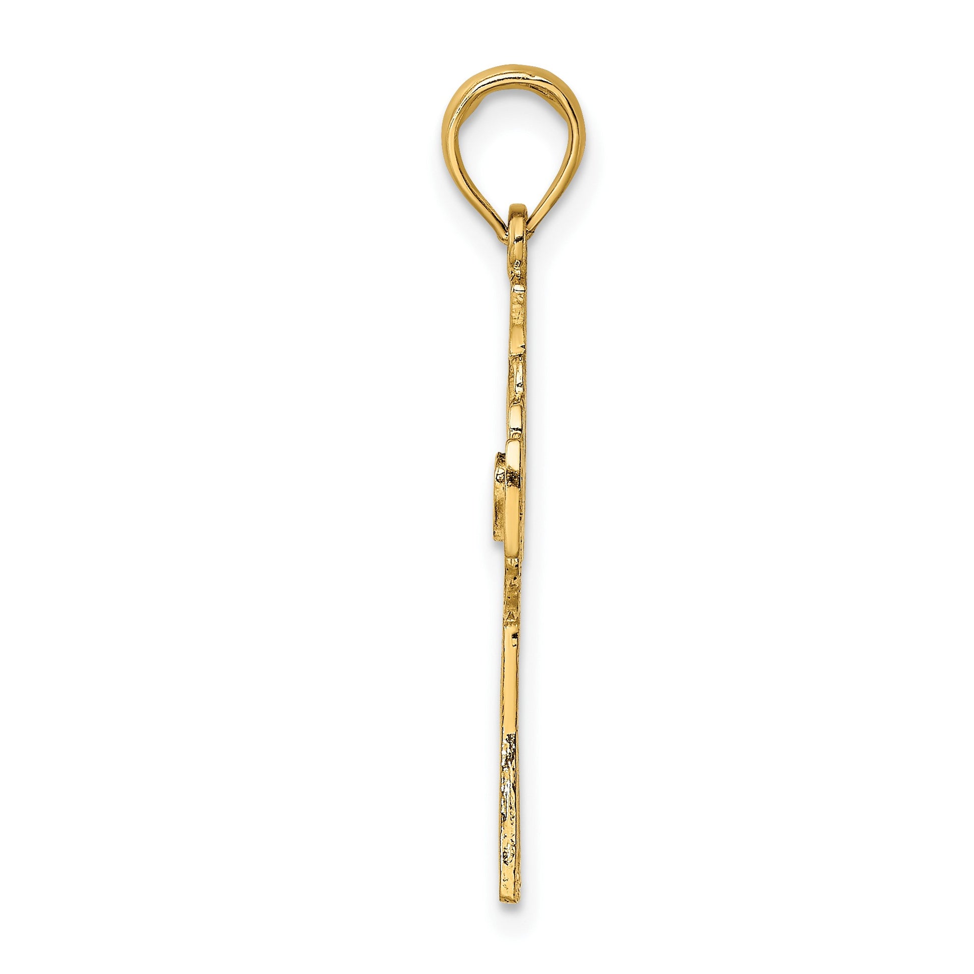 14K Claddagh Cross Charm