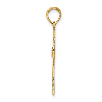 14K Claddagh Cross Charm