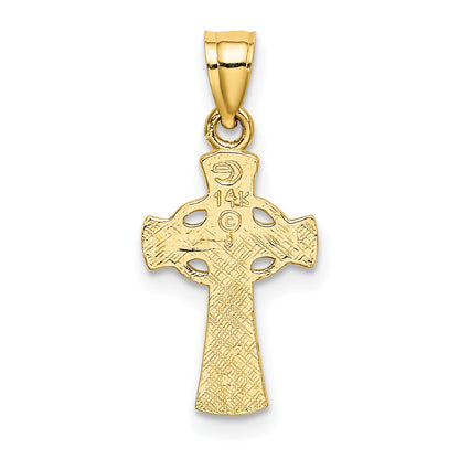 14K Solid Cross with Eternity Rings Cross Charm