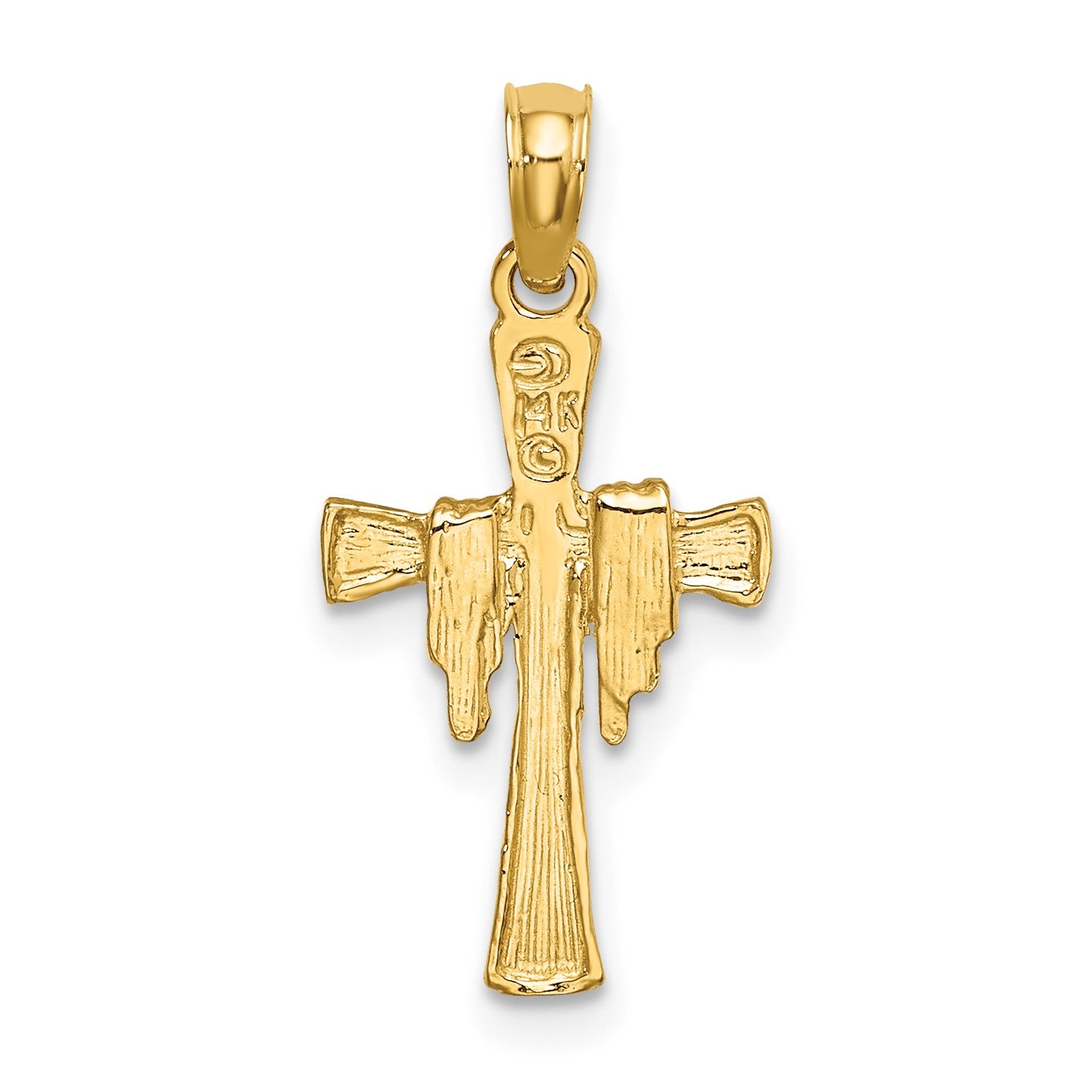 14K Cross with Drape Charm
