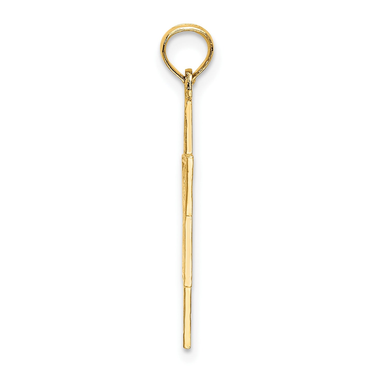 14K Textured Star Of David with Chai Charm