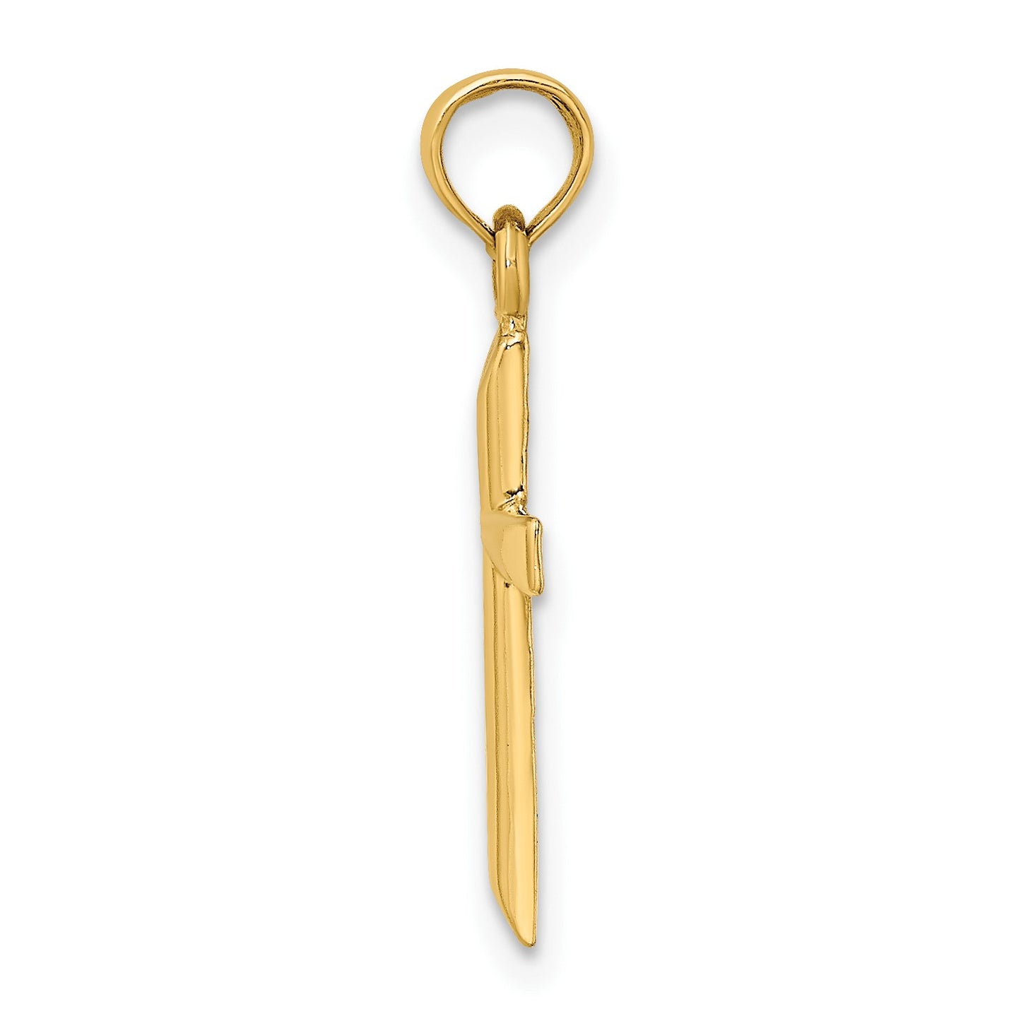 14K Polished Cross Charm