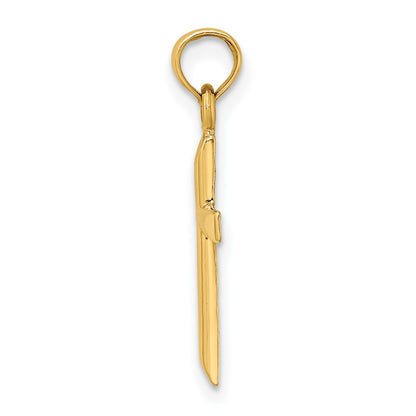 14K Polished Cross Charm