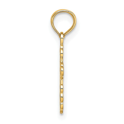 14K Mini Eastern Orthodox Cross Charm