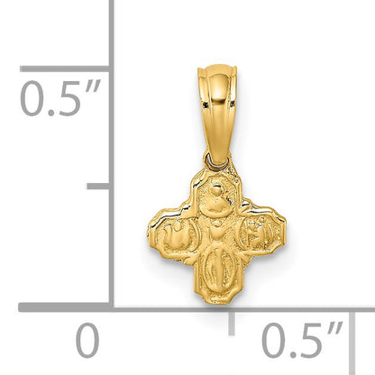 14K Mini 4-Way Religious Medal Charm