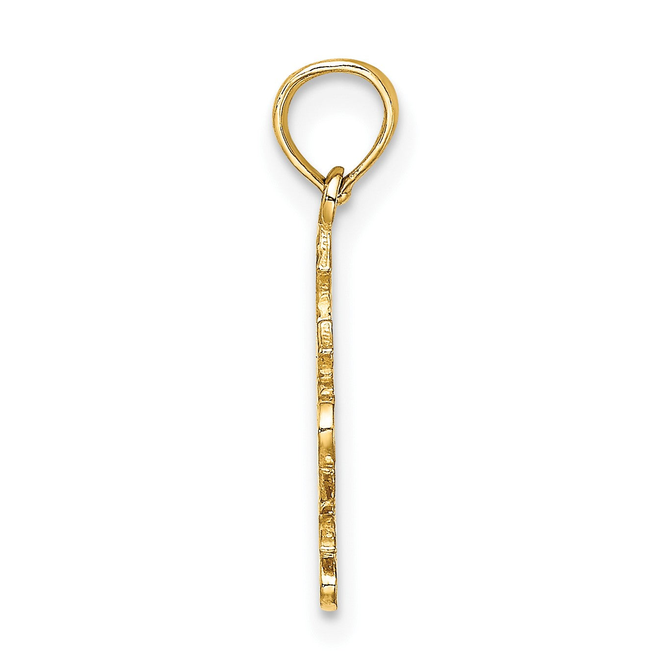14K JESUS with Cross and Heart Charm