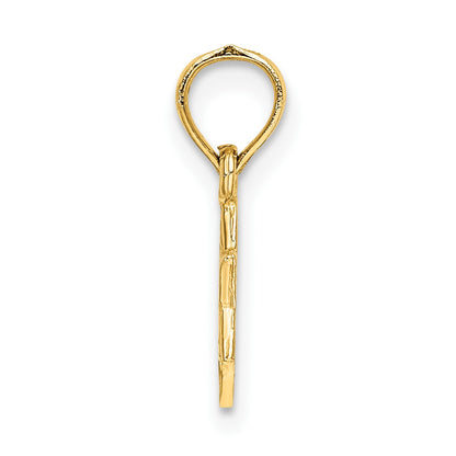 14K Textured Swirl Mini Star Of David Charm