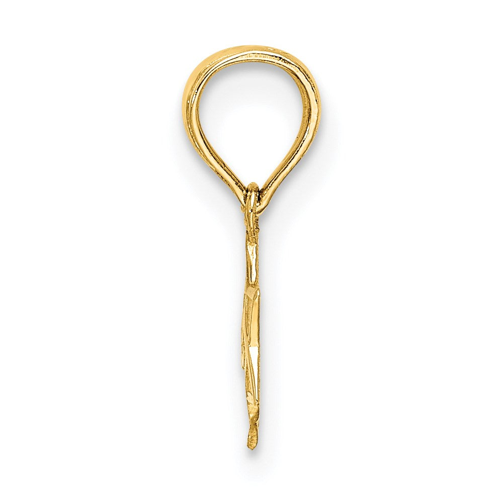 14K Textured Mini Star Of David Charm
