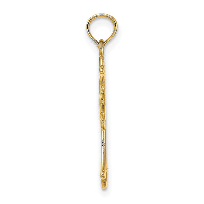 14K Cut-Out Dove Center Cross Charm