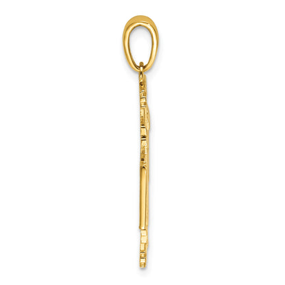 14K Cut-Out Jerusalem Cross Charm