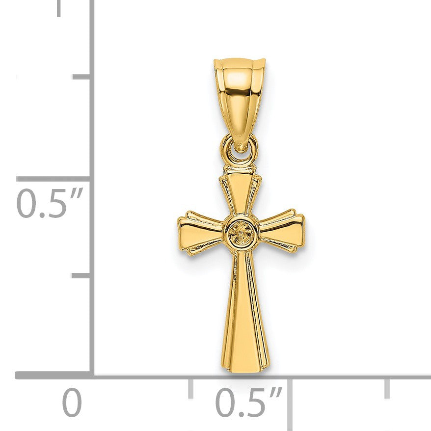 14K Mini Cross Charm