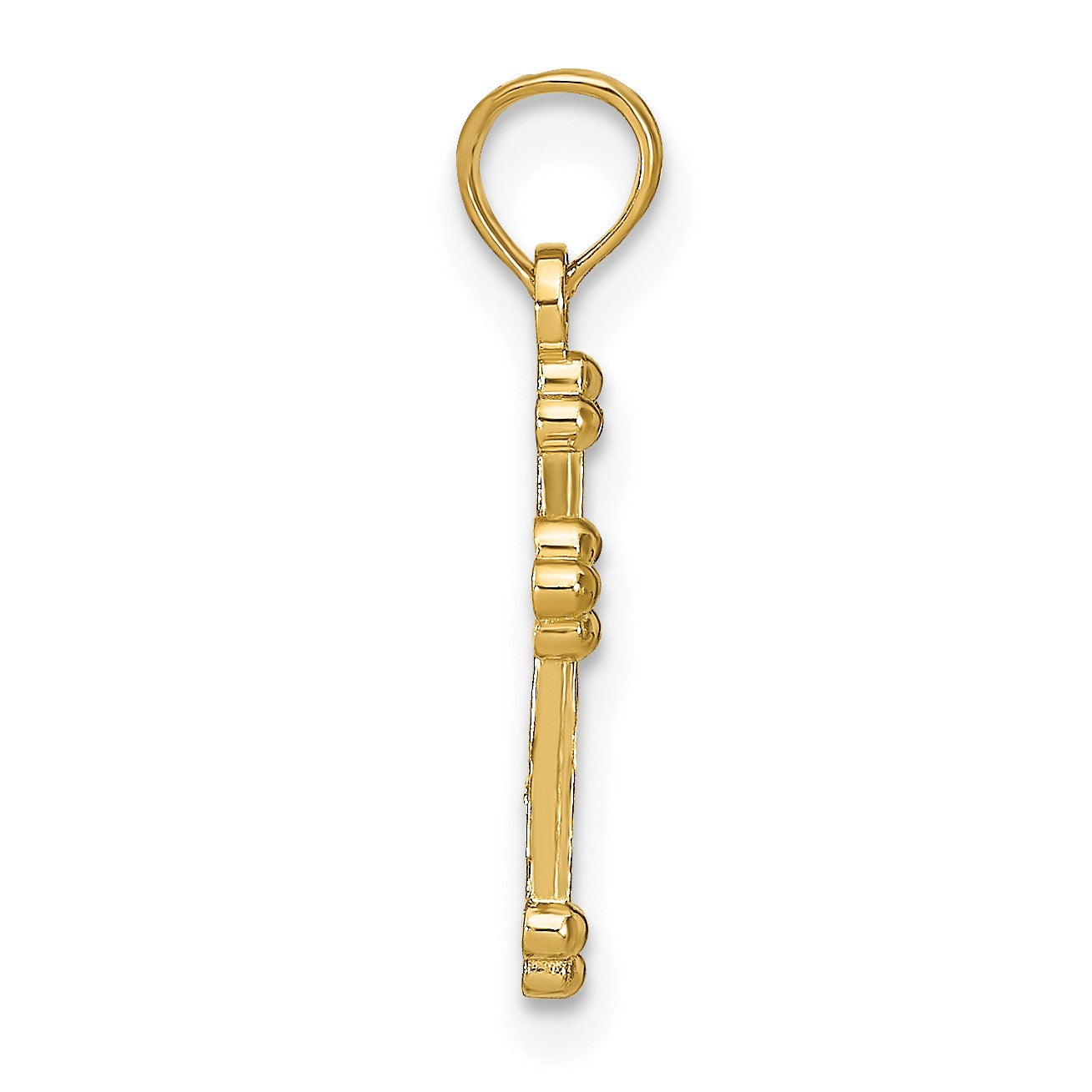 14k Diamond-cut Cross Pendant