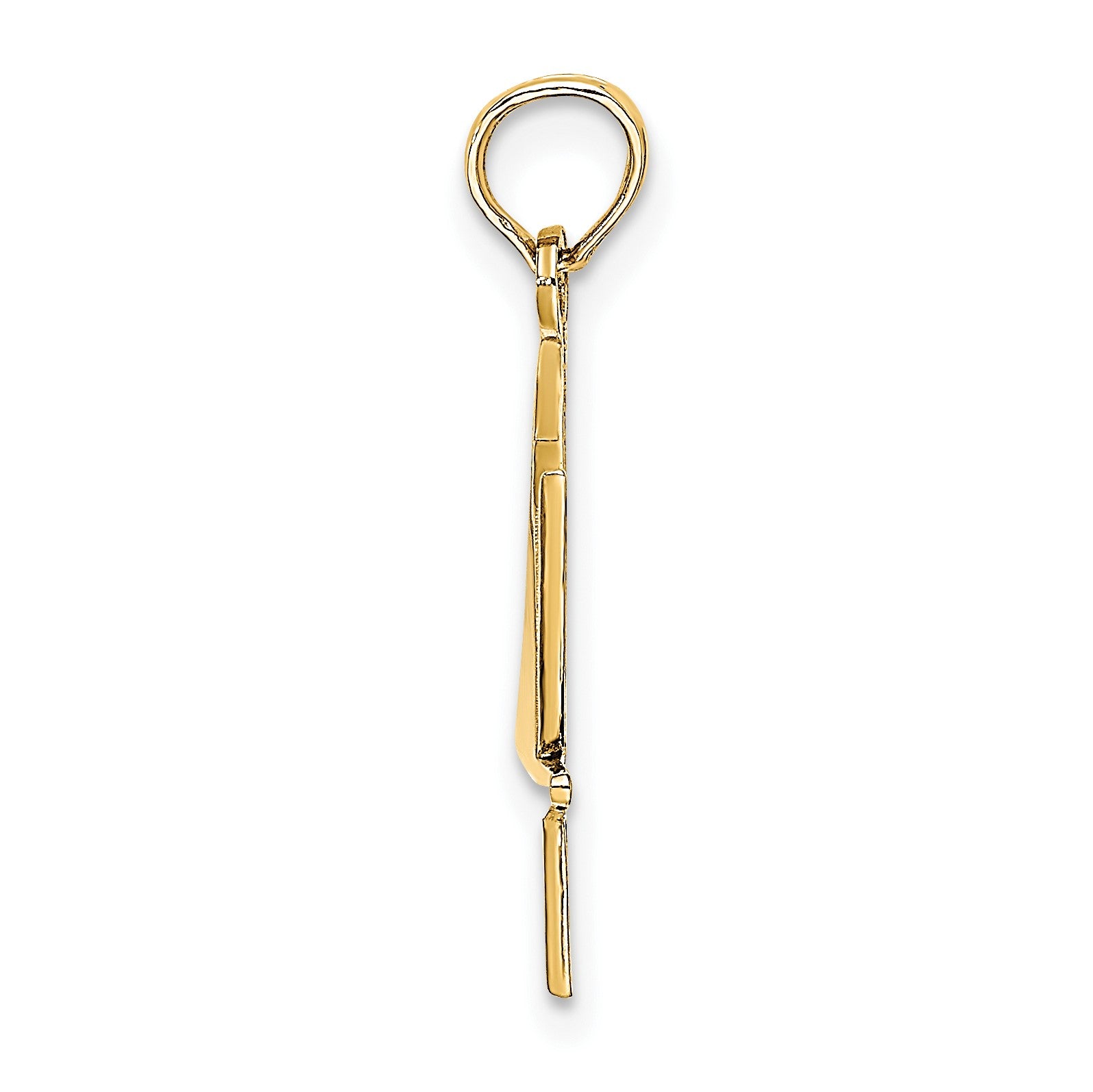 14K Polished Star Of David with Chai Charm