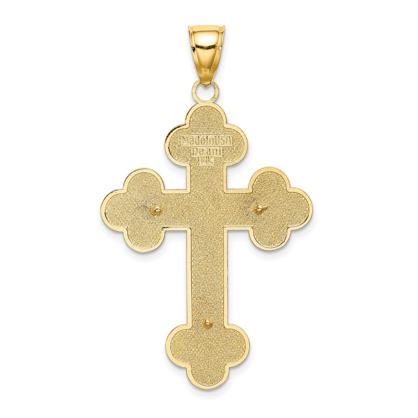 14K Crucifix with Budded Tips Charm