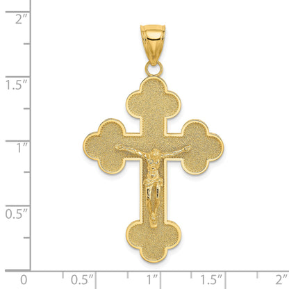 14K Crucifix with Budded Tips Charm