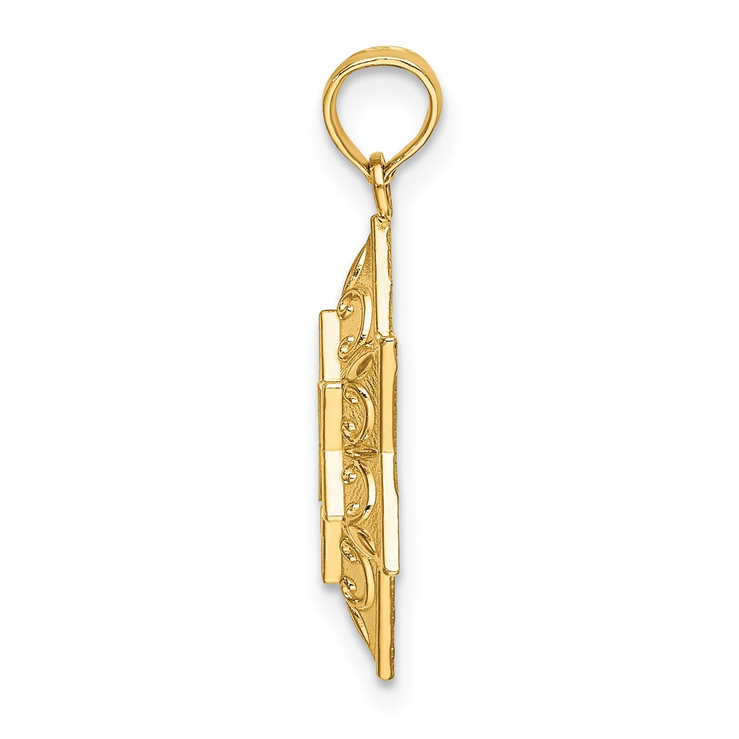 14k Textured Star of David Pendant