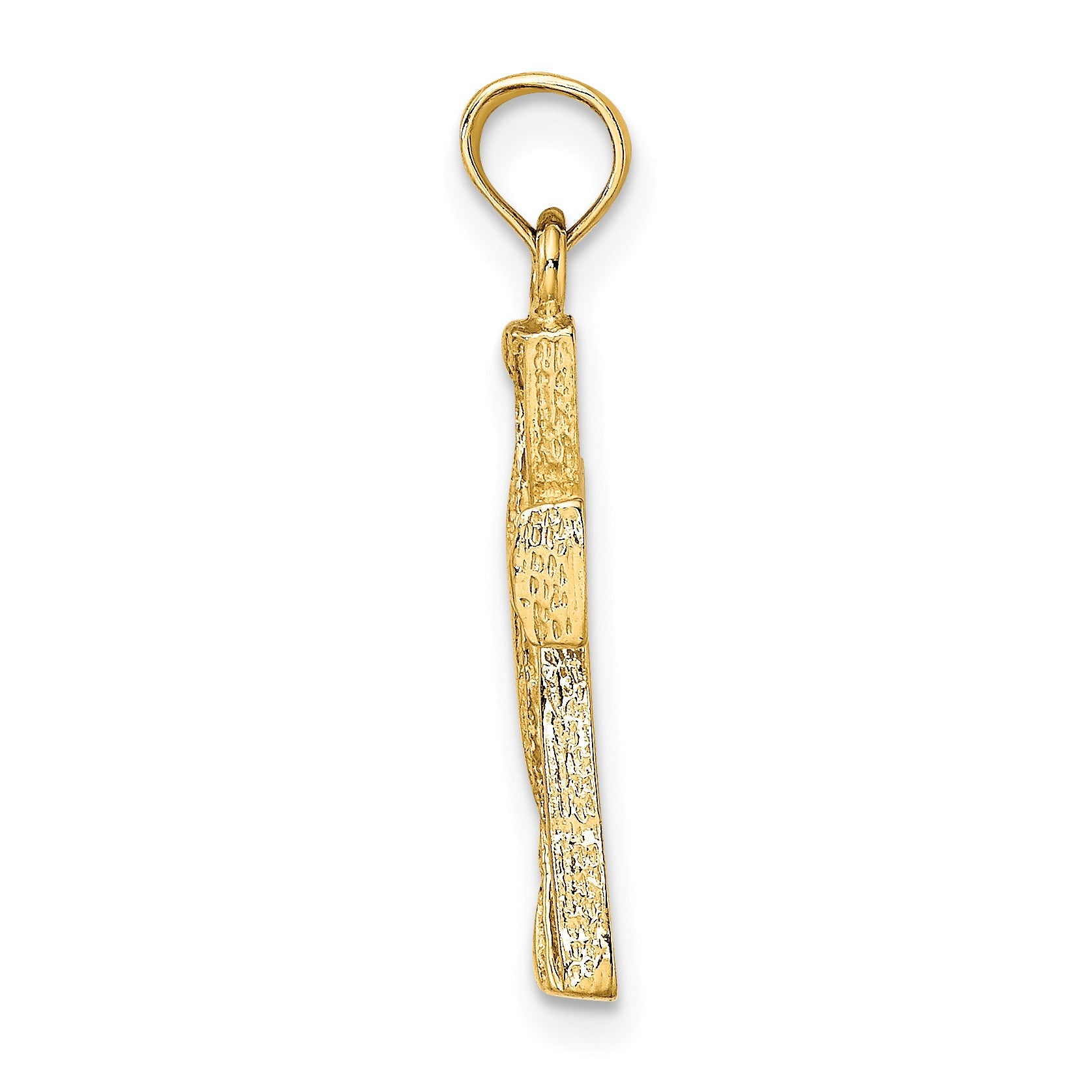 14K Cut-Out Cross with Triangle Ends Charm
