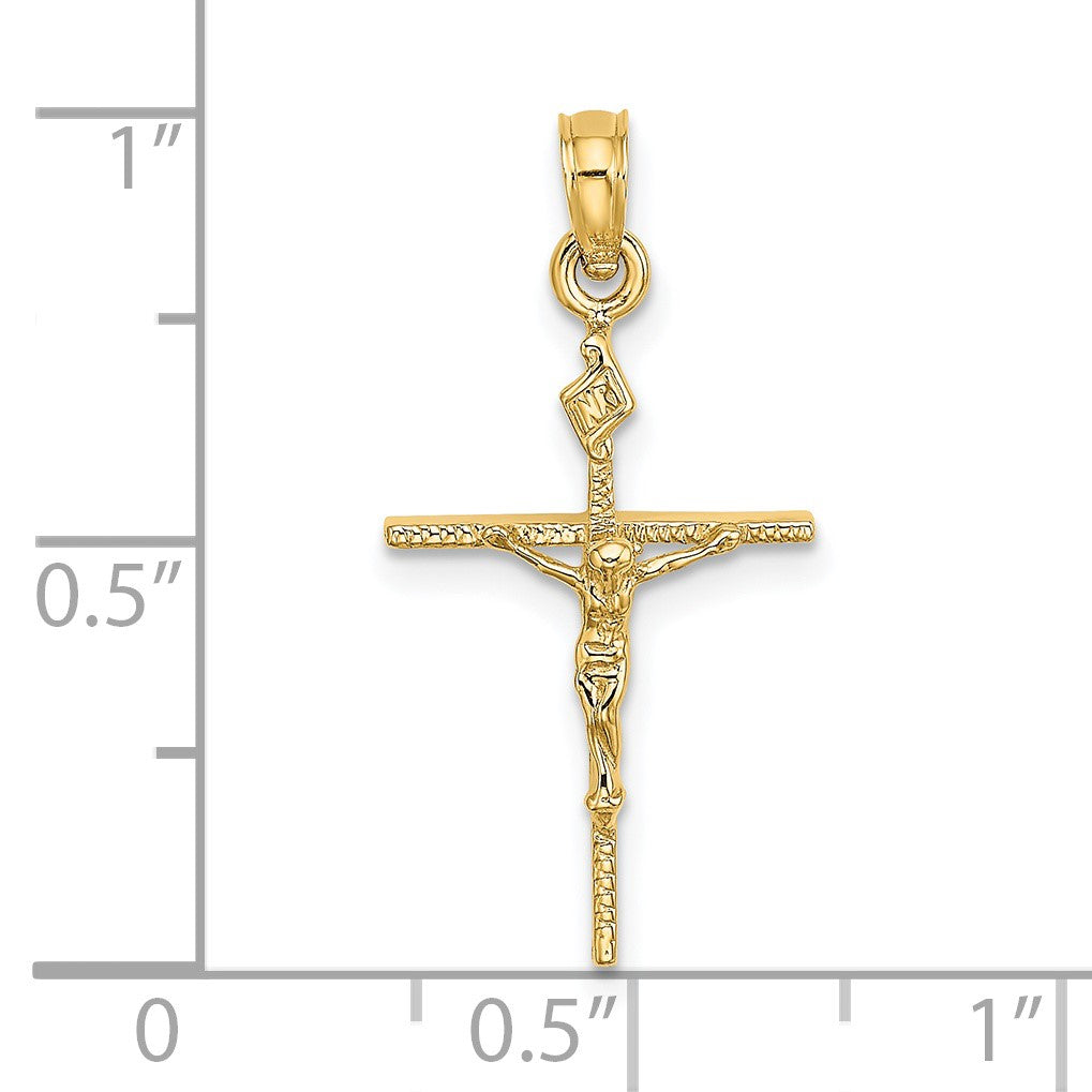 14K INRI Crucifix Charm