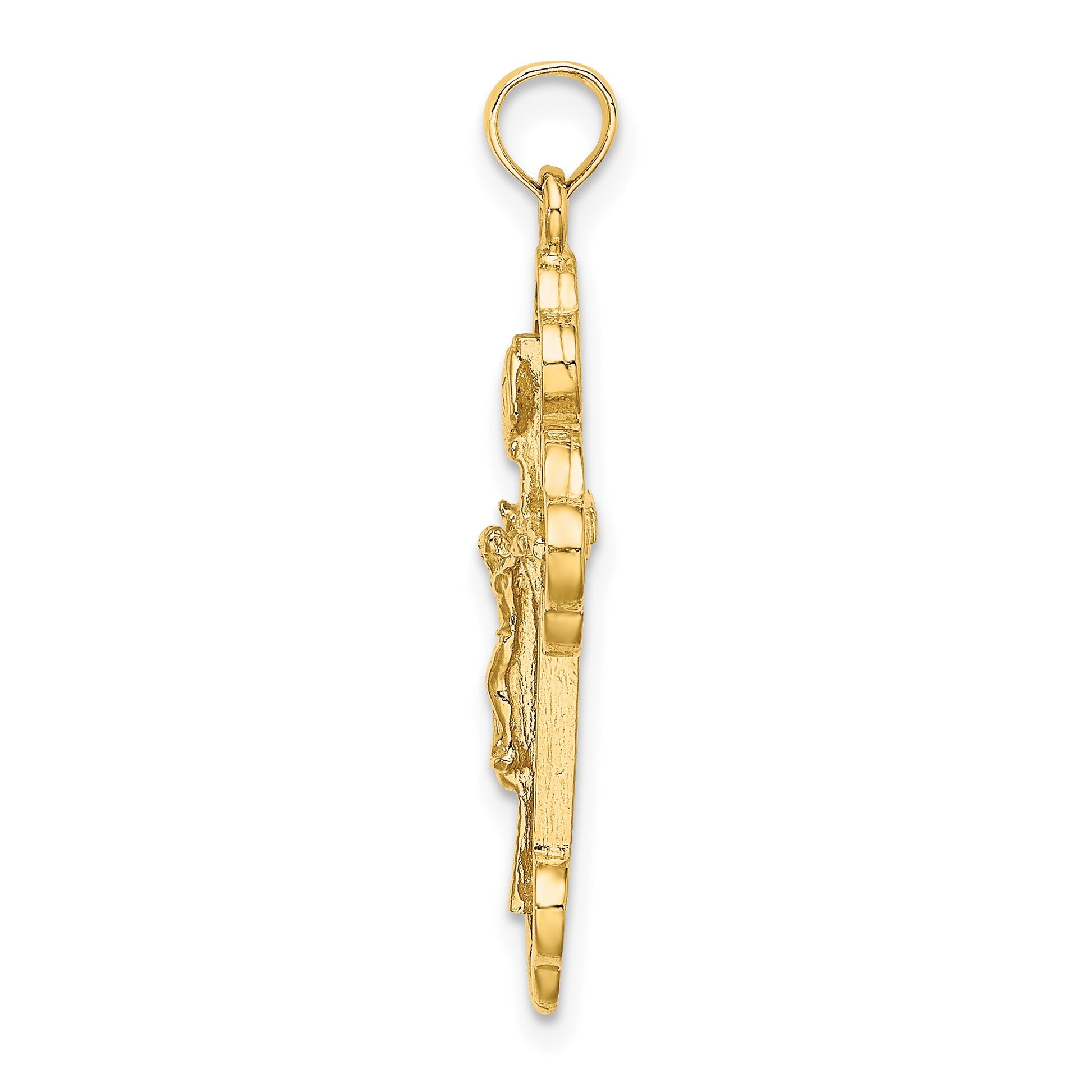 14K Crucifix with Budded Tips Charm