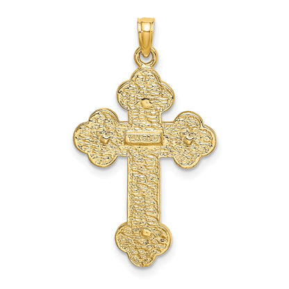 14K Crucifix with Budded Tips Charm