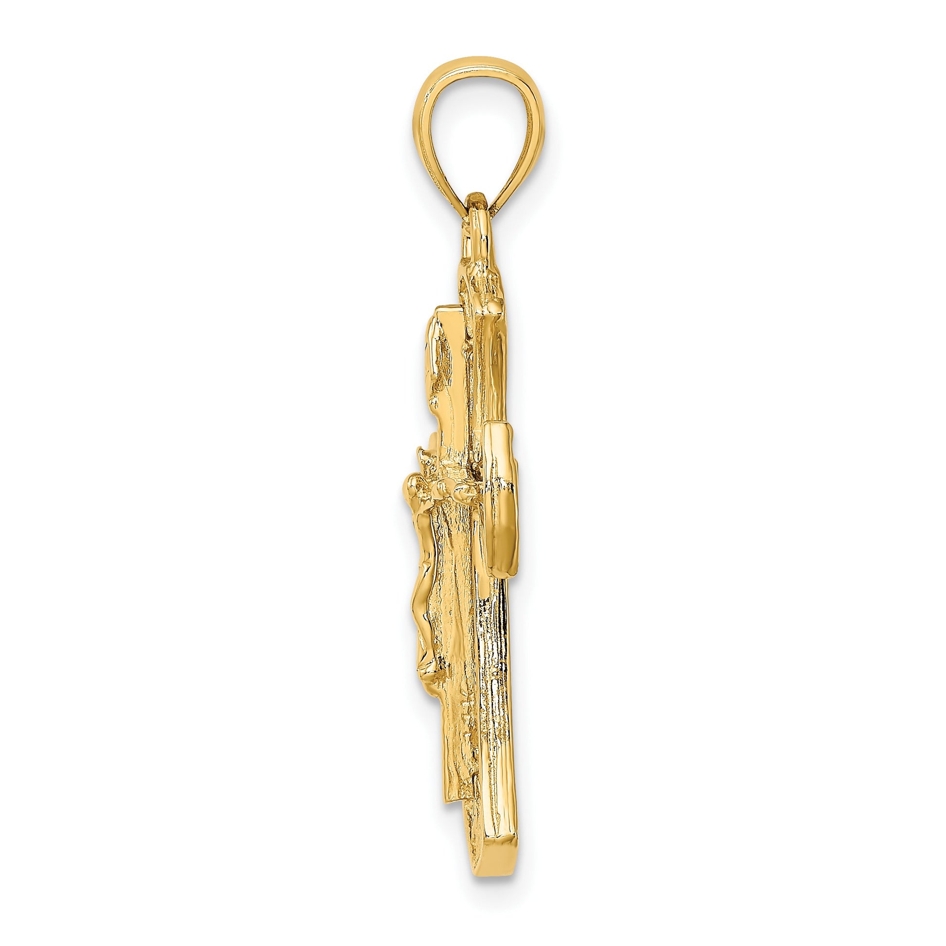 14K Fancy Crucifix Charm