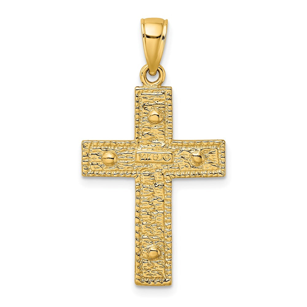 14K 2-D Cross Charm