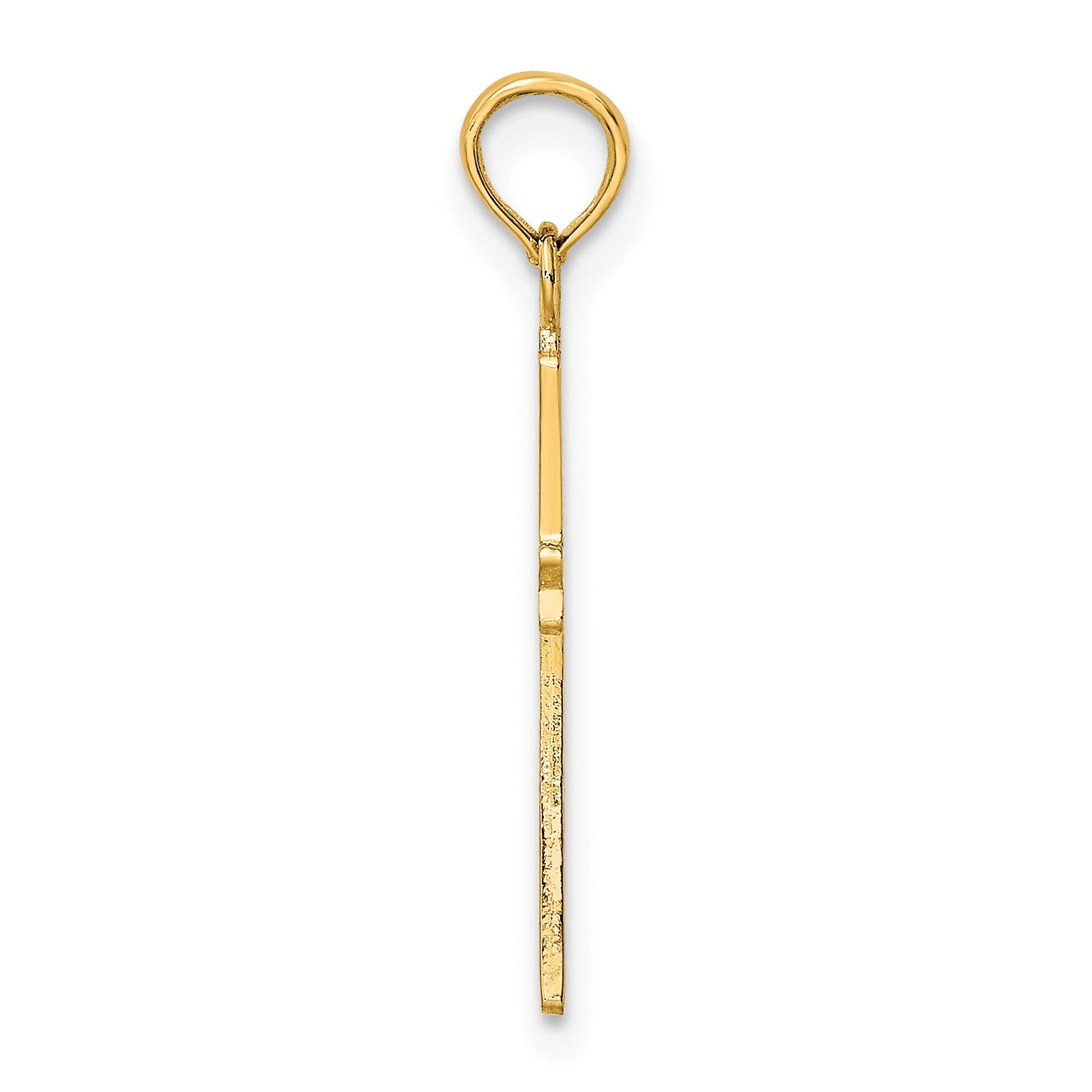 14K Polished Cross Charm