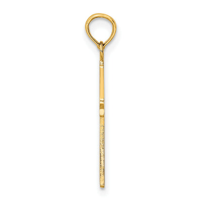 14K Polished Cross Charm