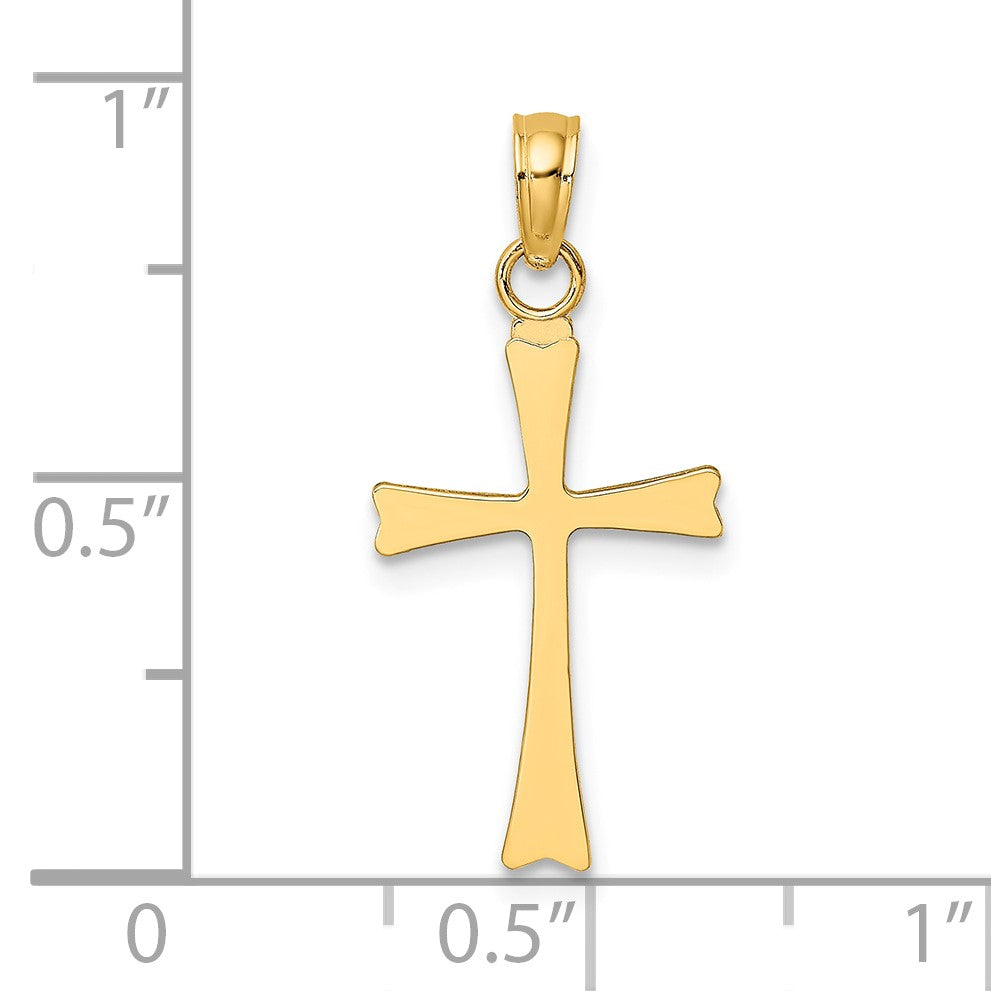 14K Polished Cross Charm
