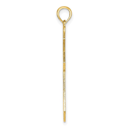 14K Filigree Cross Charm