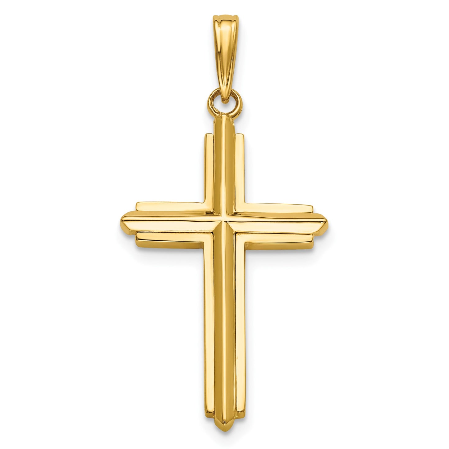 14K Polished Cross Charm